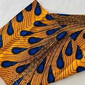 Yellow and Blue Headwrap Cloth
